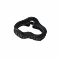 Minimalistische matt-schwarze gewellte Haarklammer mit mattem Finish und Metallfeder - Matt Schwarz (4.5cm)