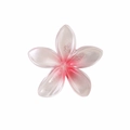 Pince à cheveux fleur de frangipanier dégradé rose et blanc en résine translucide - Emballage en vrac / Rouge