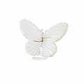 Elegant butterfly hair claw clip in creamy white resin with gold metal spring - Gradient White