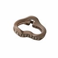 Matte braune Haarklammer in Wolkenform mit Wellenkanten und mattem Finish - Matt Hellkaffee (4.5cm)
