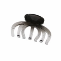 Transparente rauchgraue Haarklammer mit Multi-Krallen-Design für dicke Haare - Großpackung / Schwarz Farbverlauf