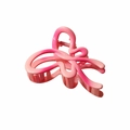 Pink gradient butterfly hair claw clip for thick hair in glossy acrylic finish - Gradient Pink
