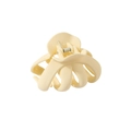 Minimalist cream matte large hair claw clip with cross-tooth design for elegant styling - #2 Clamp - Milky White