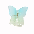 Pince à cheveux papillon avec dégradé bleu et vert et finition givrée mate - Dégradé Bleu Vert