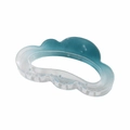 Cloud shaped hair claw clip with teal and white gradient finish on white background - Single Naked Pack / Gradient Peacock Blue