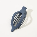 Grande molletta per capelli ovale blu scuro opaco con denti a doppio lato per capelli folti - Blu Navy Opaco