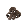 Minimalist matte dark brown hair claw clip accessory with sturdy metal spring mechanism - #4 Clamping Clip - Dark Brown