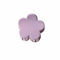Chic matte lilac flower hair claw clip with durable spring and resin teeth - 3.5cm Glossy Light Purple