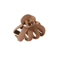Brown matte large hair claw clip for women stylish shark clip hair accessories - #5 Clamp - Khaki