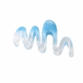Pinza per capelli in resina sfumata blu e bianca con un design a spirale ondulata - Confezione sfusa / #1 Blu Sfumato