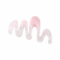 Pinza per capelli con sfumatura rosa e design ondulato in acrilico lucido - Confezione sfusa / #3 Rosa Sfumato