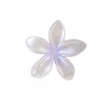 Pince à cheveux fleur lavande nacrée en résine translucide pour femmes - Emballage en vrac / Violet