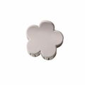 Matte cream flower hair claw clip with minimalist five-petal design for small hair sections - 3.5cm Matte Light Gray