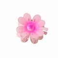 Pink gradient floral hair claw clip with pearlescent center bead for women - Bulk Packaging / Magenta