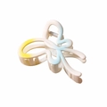Creamy butterfly claw clip with yellow and blue gradient edges for thick hair - Gradient White / Single OPP Bag