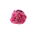 Rose pink leopard floral hair claw clip for women featuring elegant fabric rose petals - Rose Red