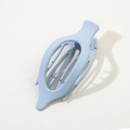 Pinza per capelli ovale cava azzurro opaco con grande presa per capelli folti - Blu Grigio Chiaro Opaco