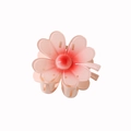 Pink gradient floral resin hair claw clip with a transparent finish for women - Red