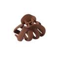 Elegant matte dark brown shark hair claw clip for women's simple updo styling - #6 Claw Clip - Chocolate