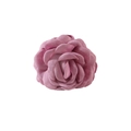 Pink fabric floral hair claw clip with multi-layer silk petals for elegant updos - Pink