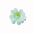 Floral hair claw clip with light green and blue gradient finish in translucent acrylic - Bulk Packaging / Emerald Green
