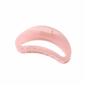 Pince à cheveux ovale rose translucide avec ressort en métal pour coiffure femme - Rose Gelée (Nu)