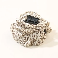 Elegant large rose hair claw clip with leopard print fabric texture for women - Beige Leopard