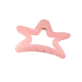 Pinza de pelo grande con forma de estrella rosa pastel hecha de acrílico translúcido - Jalea - Rosa / Empaque a granel