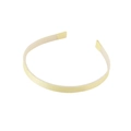 Cerchietto fai-da-te beige in tessuto a coste 1cm antiscivolo con denti accessorio capelli - Giallo Chiaro