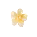 Irisierende gelbe Blumen-Haarklammer mit Perlglanz-Finish für das Haarstyling - Großpackung / Irisierendes Gelb