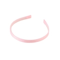 Cerchietto rosa antiscivolo da 1 cm con rivestimento in tessuto a coste e punte morbide - Rosa