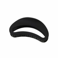 Pince à cheveux ovale noir mat minimaliste pour cheveux épais au design de demi-lune - N° 5 Semi-circulaire Mat - Noir / Emballage en Vrac (Sans Emballage)