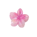 Pink iridescent plumeria hair claw clip with pearlescent finish for women hair styling - Iridescent Plumeria-Rose Red