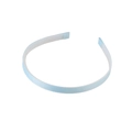 Slim light blue ribbed ribbon wrapped 1cm non-slip headband base for DIY projects - Light Blue