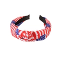 Cerchietto con nodo a bandiera americana in tessuto con stelle e strisce - Stile Annodato - Rosso