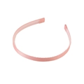 Pink 1cm ribbed fabric headband with non-slip teeth for DIY craft hair accessories - Pink