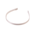 White 1cm grosgrain ribbon wrapped headband with non-slip teeth for DIY craft hair accessories - Light Gray