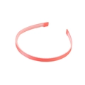 Coral orange 1cm anti-slip headband with ribbed ribbon wrap and internal teeth - Watermelon red
