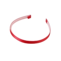 Red grosgrain ribbon headband with non-slip plastic teeth for DIY hair accessories - Burgundy