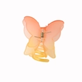 Pince à cheveux papillon avec dégradé orange-jaune et finition mate élégante - Rouge-Jaune Dégradé