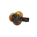 Piccola molletta per capelli in acetato tartarugato con design floreale vintage fatta a mano - Rose-Amber
