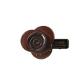 Pince à cheveux rose marron foncé en acétate avec texte France Handmade doré sur base - Brun Rosé