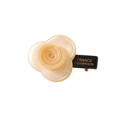 Pince à cheveux fleur en résine crème avec lettrage doré France Handmade élégant - Rose-beige