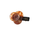 Pince à cheveux fleur en acétate avec motif écaille de tortue pour femmes, petite - Ambre Rose-rouge
