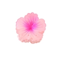 Pink gradient cherry blossom hair claw clip with frosted translucent flower petals - Rose Red