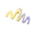 Gradient yellow and purple wavy claw clip with speckled texture for thick hair - Wave Style / Yellow & Purple