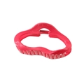 Elegant hot pink large shark clip for women featuring a wavy heart-shaped frame - Rose Red