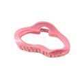 Pink large shark hair claw clip with elegant wavy hollow design for thick hair styling - Pink
