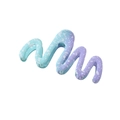 Blue and purple gradient wavy hair claw clip with white speckled ink texture - Wave Style / Blue and Purple
