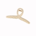 Elegante molletta per capelli crema con decorazione di bordo in strass luccicanti - Nastro-Beige